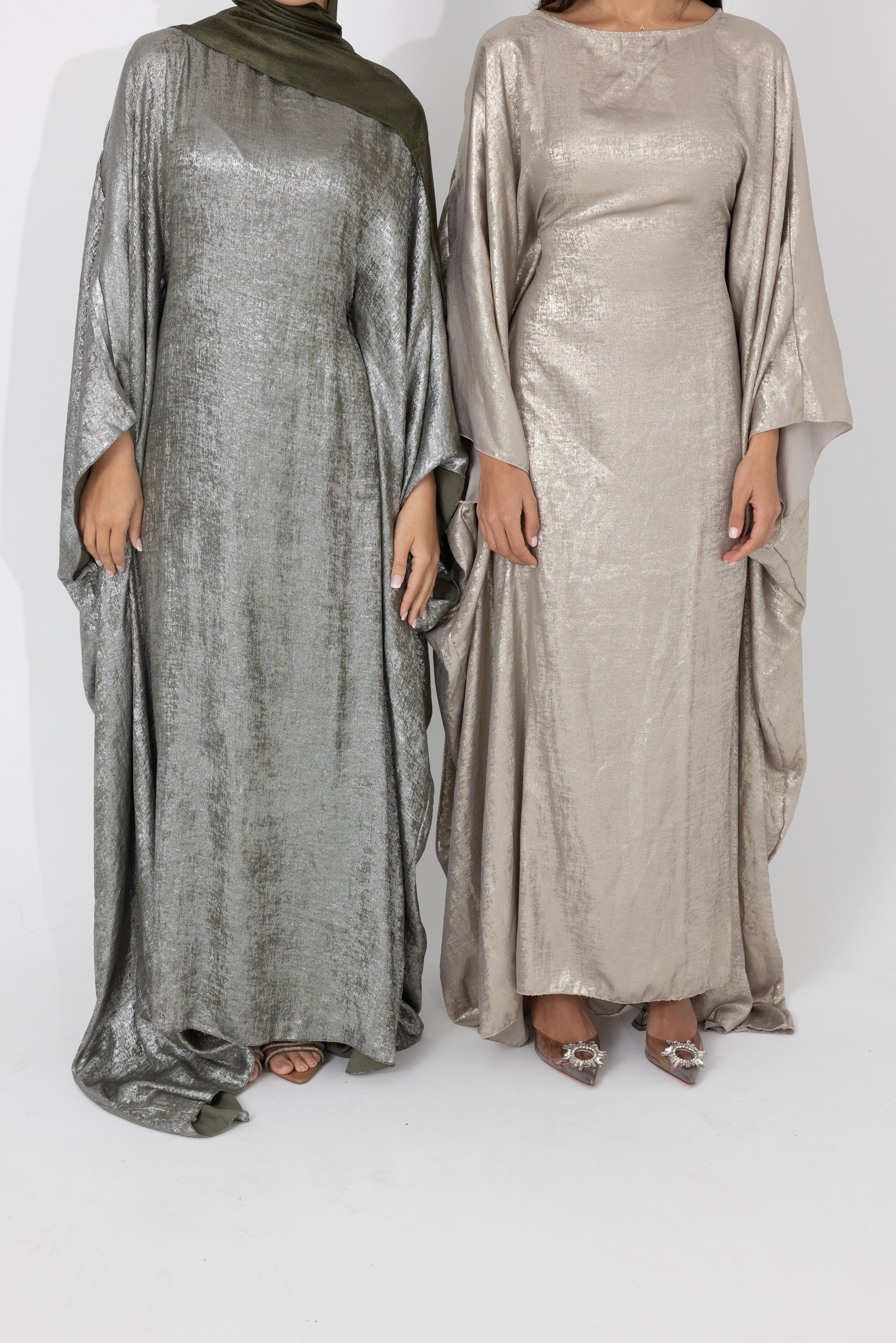 METALLIC BUTTERFLY ABAYA